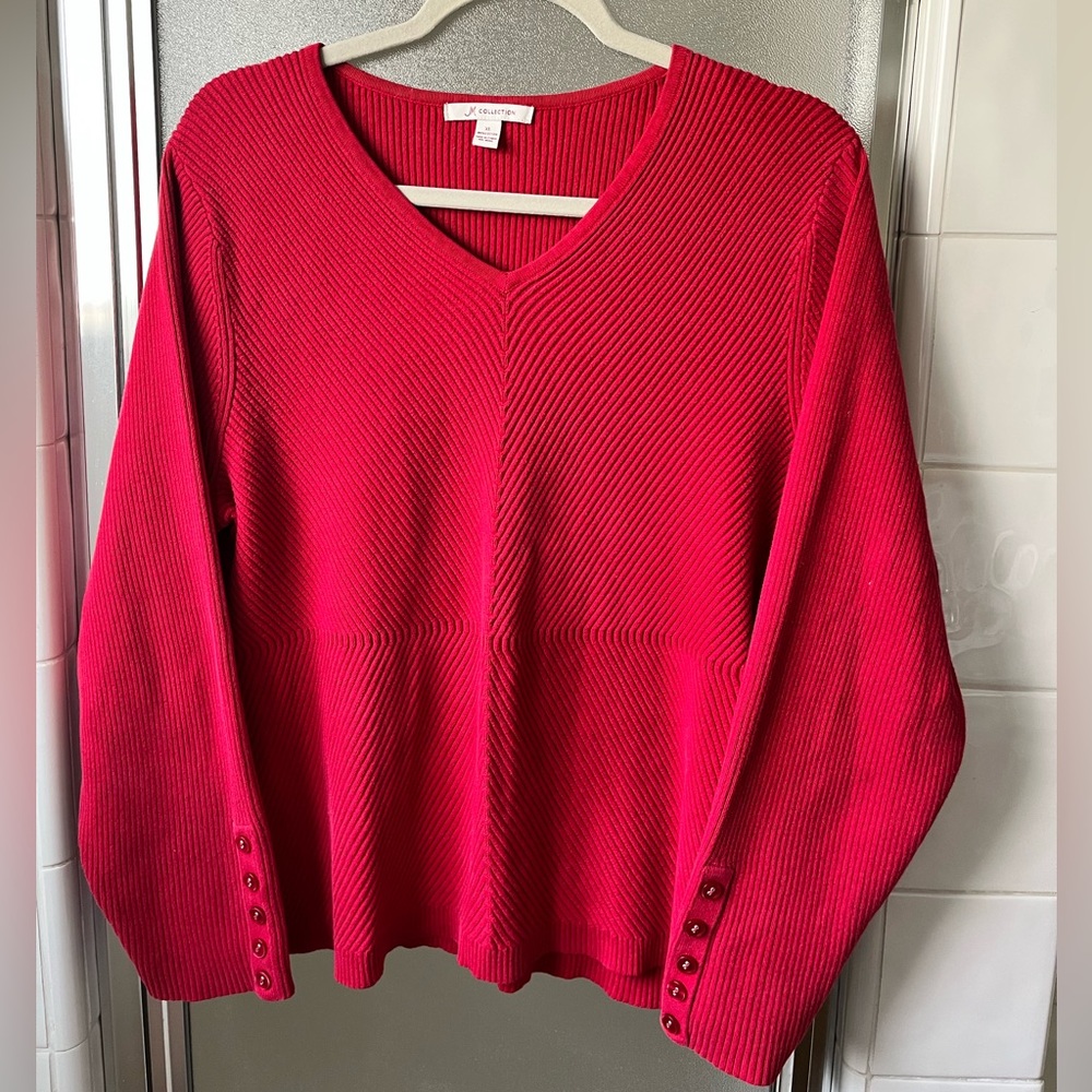 Vintage Red 100% cotton sweater